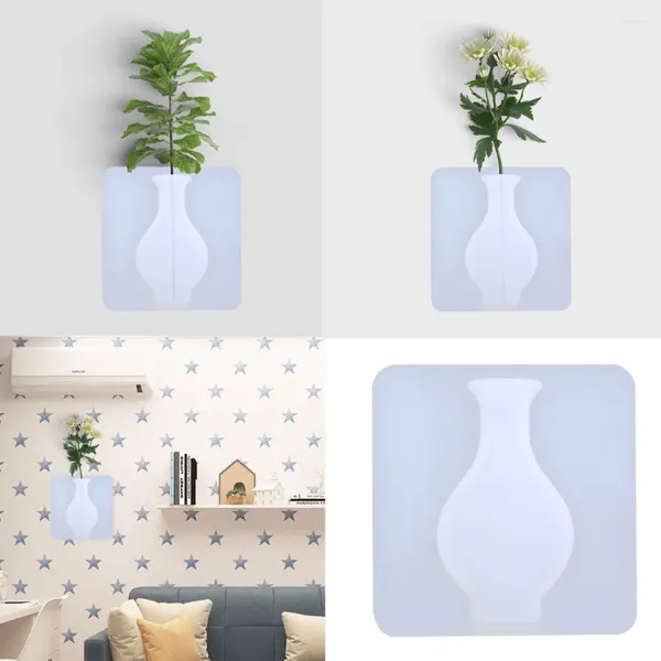 Vasi 1pc Vaso fiorito silicone Easy rimovibile e frigorifero Magic pianta di gomma adesivo fai -da -te decorazioni per la casa accessori
