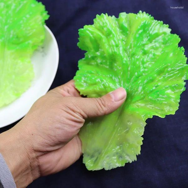 Fiori decorativi 1pc simulazione Lettuce Cabbage Rolli di verdure Verdi Decorazione Pvc Shooting Props El