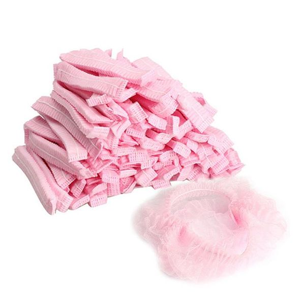 100pcs Nicht gewohnt Einweg -Duschkappen plissierte Anti -Staubhut -Männer Badekappen für Spa Hair Salon Schönheit Accessoires5841947