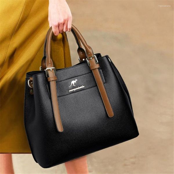 Bolsas de ombro de ombro de grande capacidade Casual bolsa de couro grande crossbody for Women 2024 Bolsas de grife de compras simples femininas