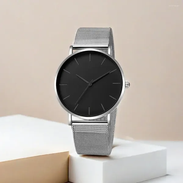 Orologi da polso da uomo watch metal metal casual casual Quartz da polso femmina in acciaio inossidabile per lavoro per affari all'aperto all'aperto