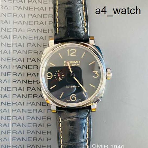 Womens Wrist Watch Series Panerai Radiomir Série PAM00620 Mecânica automática de 42 mm de diâmetro preto Dial Black Cronograph Watch