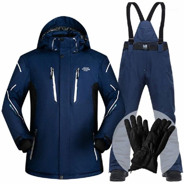 Giacche da sci inverno da sci da sci inverno impermeabile addensato set di vestiti da neve caldi e tute da snowboard1 217s