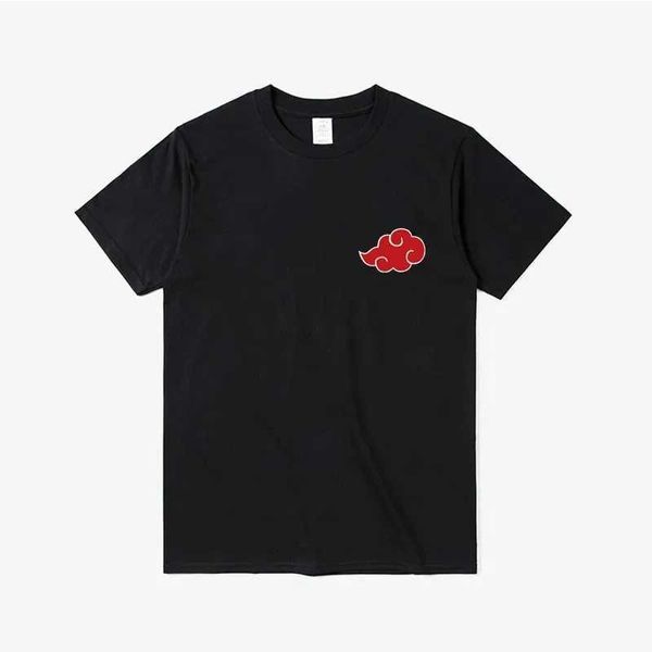 T-shirt maschile giappone anime Akatsuki Cloud Symbols Stampa maschere T-shirt Strtwear Short Slve T Shirts 2021 uomini donne oversize T tops sportivo t240506