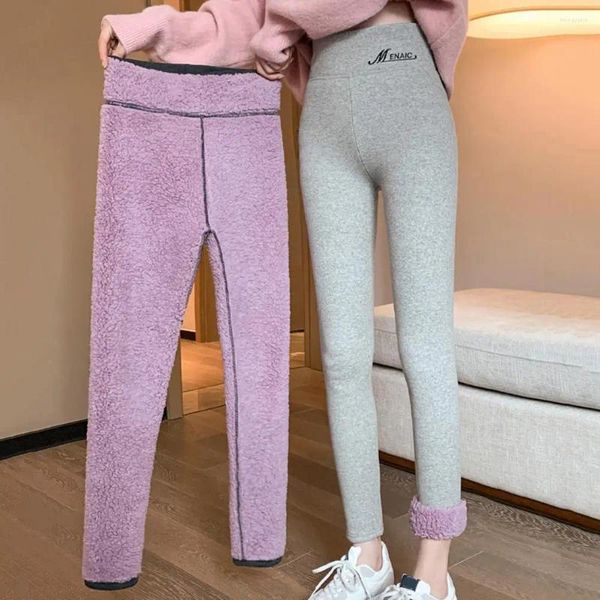 Pantaloni da donna Donne pantaloni ricchi di grandi dimensioni Accoglienti chicchi invernali peluche per lo yoga della caviglia resistente alla vita