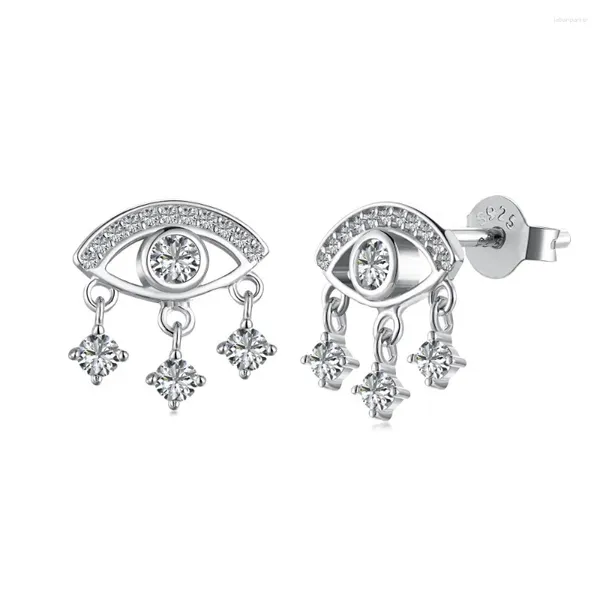 Stift Ohrringe S925 Silberohrschstene einzigartige Devil's Eye Diamond Einbettung leichter Luxustemperament Mode vielseitiger Design Schmuck Schmuck