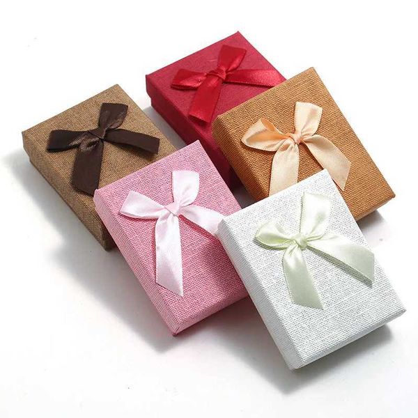 Juwelierschachteln Bogenknot Papier Schmuck Verpackung Box Valentinstag Verlobungszeit Hochzeit Geschenk Aufbewahrung Hülle Schmuck Organizer Box Großhandel Großhandel