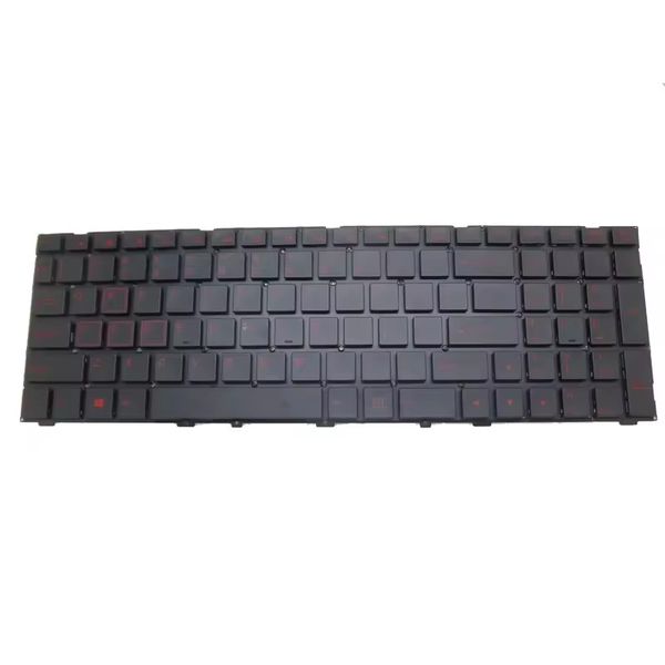 Tastiera per laptop per Clevo P650 MP-13H83USJ430B2 6-80-P6500-013-1H USA STATI USA con telaio nero e retroilluminazione