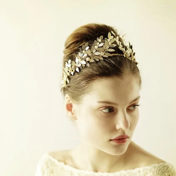 Kopfbedeckungen Stereoblatt Braut Kopfbedeckung Vintage Crown Hochzeitszubehör Großhandel