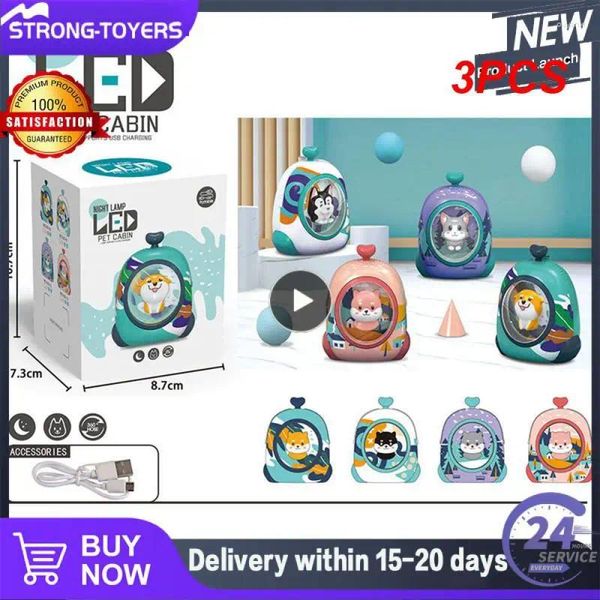 Настольные лампы 3PCS Cartoon Led Night Light для изучения лампы для чтения Стенд Детский стол для освещения в помещении.