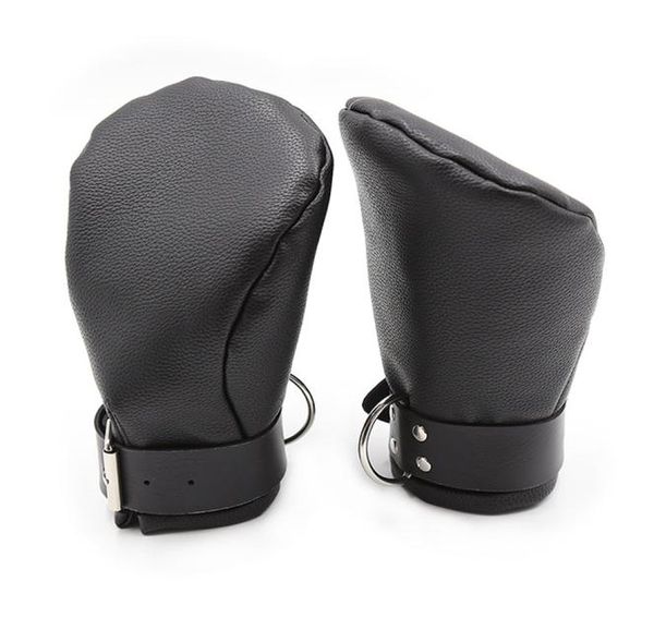 Camatech Pu кожаные мягкие рукавицы мягкие щенки Mitts ручная рука Bdsm Bdsm Dog Palm Fist Gloves сдержанности.