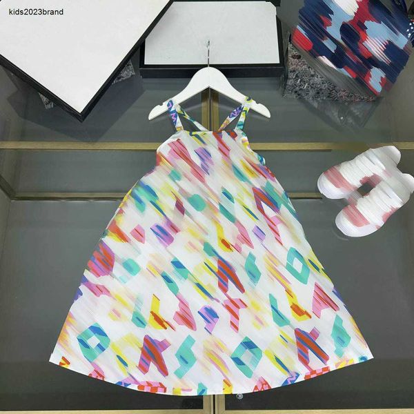 NEUE BABY ROCK SCHLANGE DESIGN Prinzessin Kleid Größe 100-160 cm Kinder Designer Kleidung Buntes Brief Printing Girls Party Dress 24APRIL