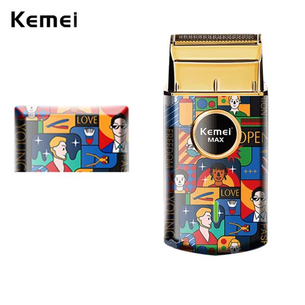 Kemei uno schnurloser Einzelfolie -Rasierer Stylecraft Graffiti Professional Lithium Ion Rasiermesser Super -enge Schneiden ohne Irritation 240509