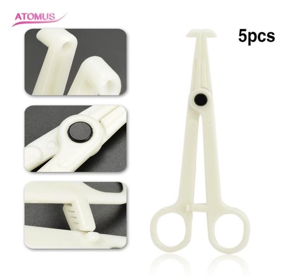 Ferramentas de piercing do corpo de plástico 5PCSset Pliers Ferramenta de lábio de ou um umbigo para a orelha da língua do nariz Ferramenta de alicate de pinça de pinça para tatuagem jóias de corpo7607411