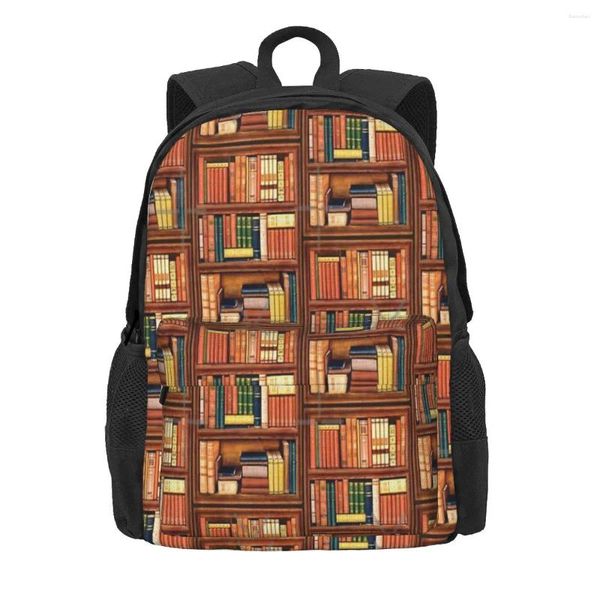 Backpack Old Books Backpacks Bags masculinos para homens viagens escolares