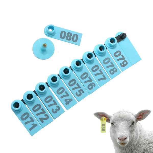 Tag de 100pcs para animais Brincos de etiqueta de cabra marcadores de etiqueta de cabra Numbering de cartões de brinco de gado para piercing de ovinos 240507
