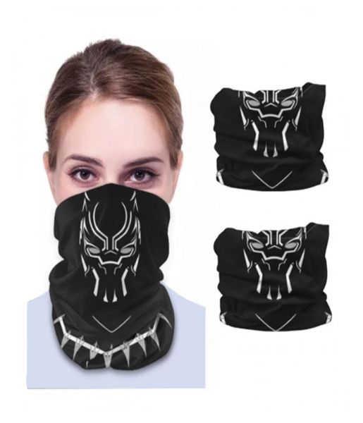 Kara Panter Erik Killmonger Wakanda Dikişsiz Boyun Gaiter Kalkanı Scarf Bandana Yüz Maskeleri Motosiklet Bisikletini Çalışan He6055587