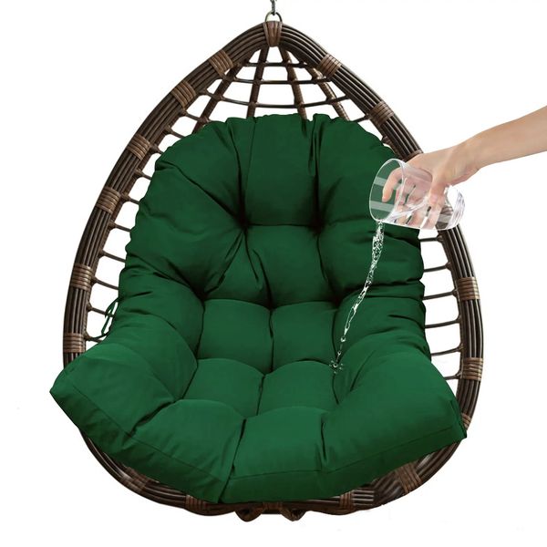 Almofada de cesta de giro à prova d'água espessada espessada para cadeira de ovo macio jardim de cadeira de pátio interno pátio de assento de pátio para cadeira de vime 240508