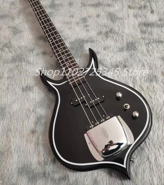 Gene Simmons Electric Bass Guitar con mogano Cody Maple Neck Rosewood Taste ABalone Diamond Inlay 24 Fret