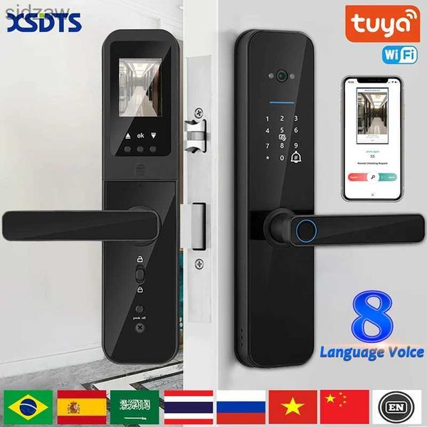 Smart Lock Digital Electronic Smart Door Lock com impressão digital da câmera biométrica Desbloqueando WX WX