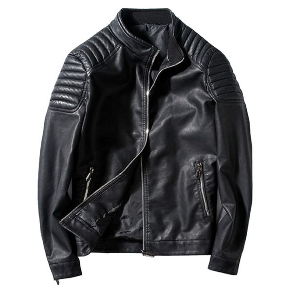 Atacado Hight Quality Motorcycle Man Leather Motorbike Jacker Casaco Motão Passando Pu Casual Casual Moda de Winter Fashion 228s