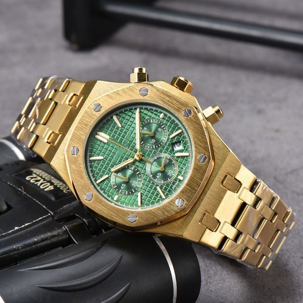 AAA Fashion Watch Mens Automatic Quartz Bewegung wasserdichte hochwertige Armbanduhr Stunde Hand Display Metallgurt Einfacher Luxus beliebter Uhr #4775