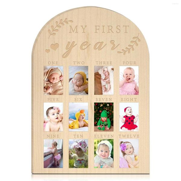 Frames Jahr PO Display Board Erstes Geburtstags -Kindergarten Dekorationen für Jungen Mädchen Baby Andenkengeschenk