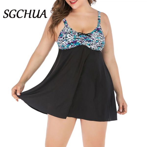 Ternos plus size 5xl feminina tankini maiô mais novo tampa tankini estampada com shorts de cintura alta conjunta de maiô de gravata de gravata praia