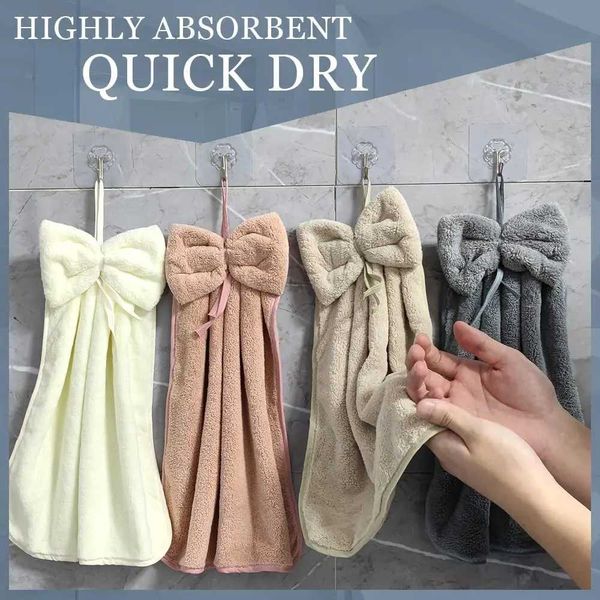 Asciugamani abiti a mano asciugamano a prua tipo appeso asciugamani assorbenti cucina pulizia fazzoletto di colore cucina a colori solidi