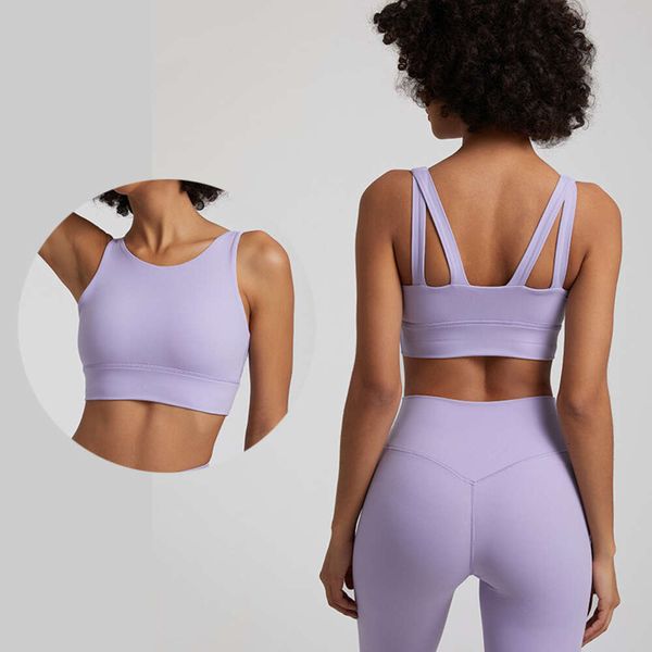 Lu Bra Yoga Allinee Tank Top 2023 14 colori Impatto ad alto supporto Shock Wide Offalli White Workout Yoga Op Fiess Sports Bra Lemon Ll Wo