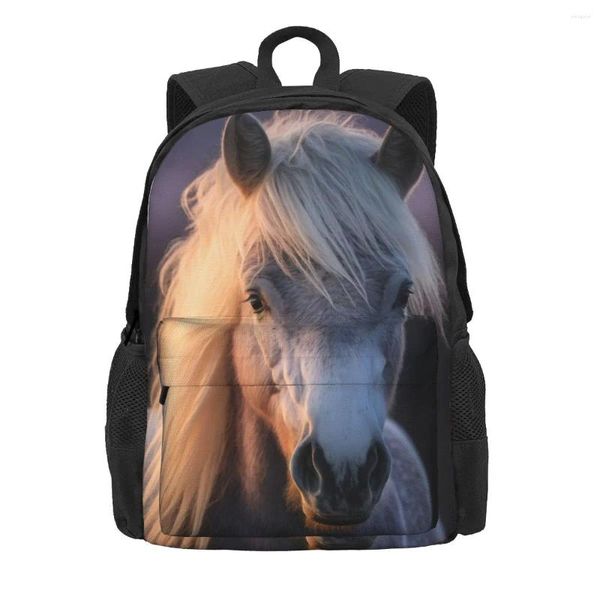 Zaino per le stampe per anime a cavallo sacca per la scuola per ragazzi adolescenti studentesse per bambini scolari bag dei bambini book book gochila regalo mocchila