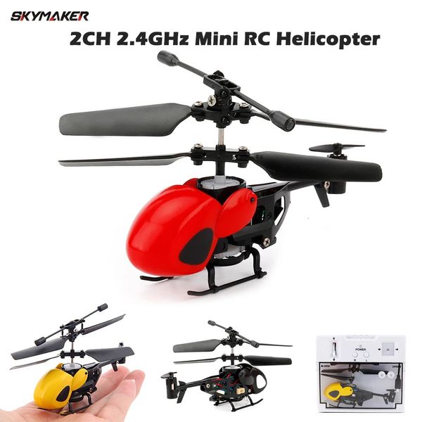 RC Mini Helicóptero 2CH qs5012 com 610 Motor escovado para crianças Presente 240508