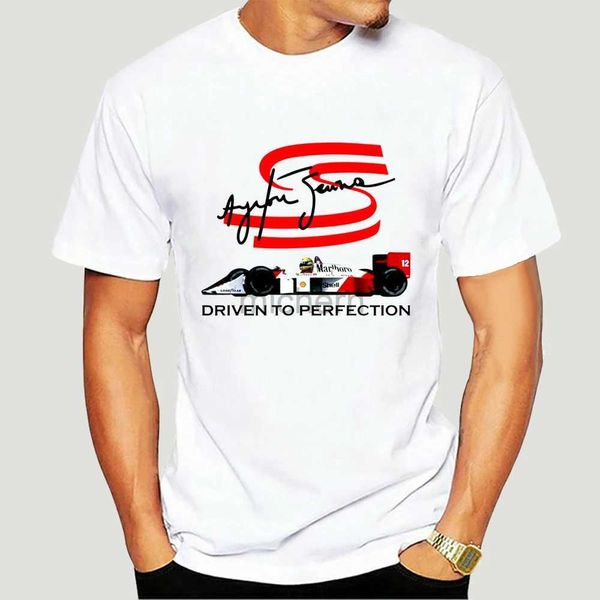 Magliette da uomo maglietta da uomo Ayrton Senna guidata alla perfezione T-shirt da donna fresca top 7119x d240509