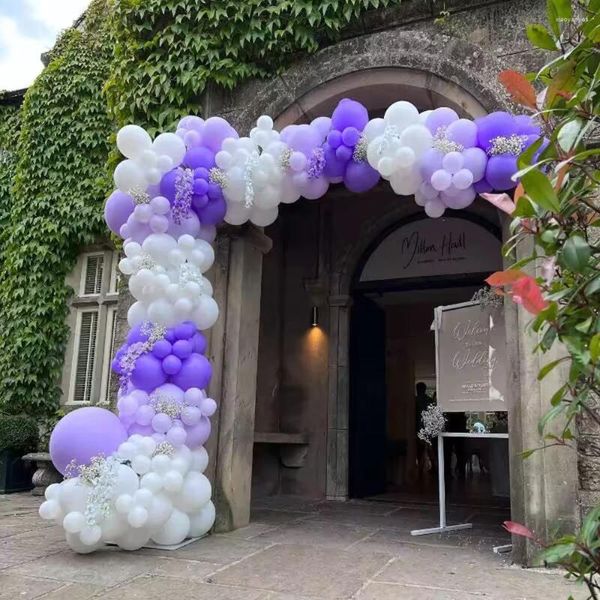 Party -Dekoration 150pcs lila Luftballons Girlande Kit Geburtstag Dekor Leichte Ballon Arzbabys Ballon Hochzeit Dekorationen