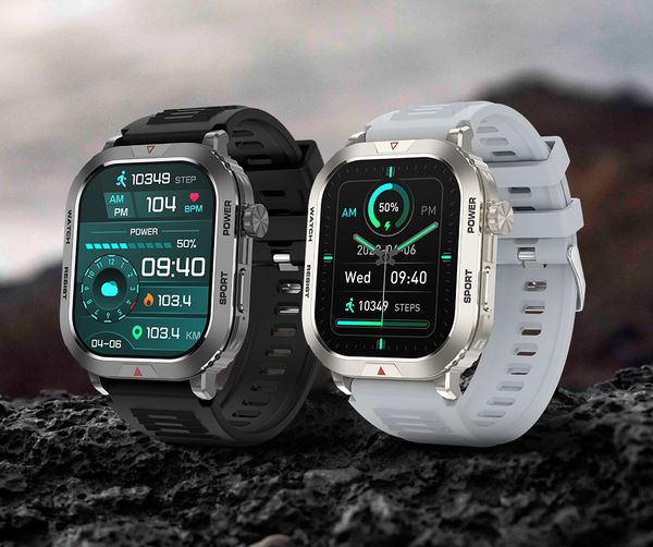 ZW66 Outdoor Sports Smart Watch per Android Cellphones IP68 Smartwatch impermeabile e polvere nella scatola di vendita al dettaglio