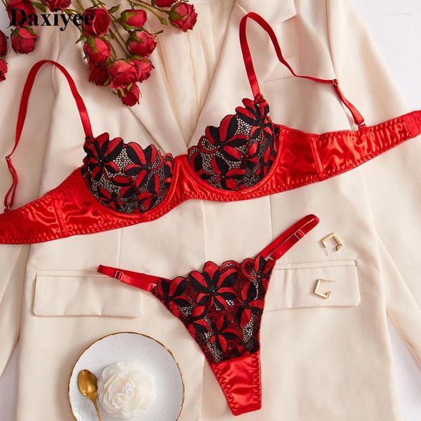 Reggiseni set di ricami floreali lingerie trasparente romantico intimo 2024 set sexy sex sex set sesso sesso erotico e biancheria intima ropa interno