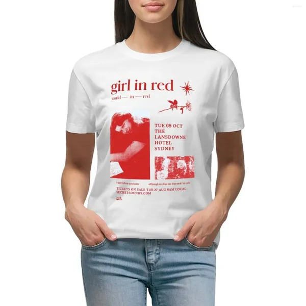 Kadın Polos Kız Kızıl Dünya Tur Star T-Shirt Gömlekleri Grafik Tees Büyük boy T Kadın