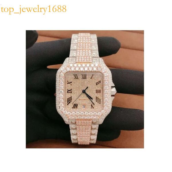 Último design Iced Out Moissanite com Hip Hop Style Diamond Watch for Specials OCN da Índia