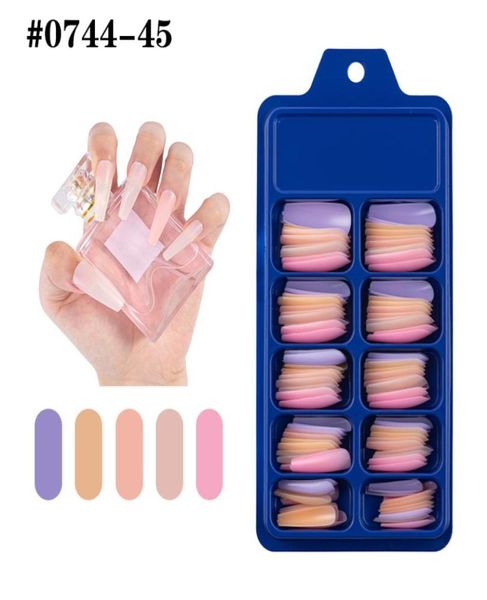 100 pezzi Colori di caramelle miste Long Ballerina False Nails Press Press su punte per nail art false decorazioni per chiodo Abs Manicure2376975