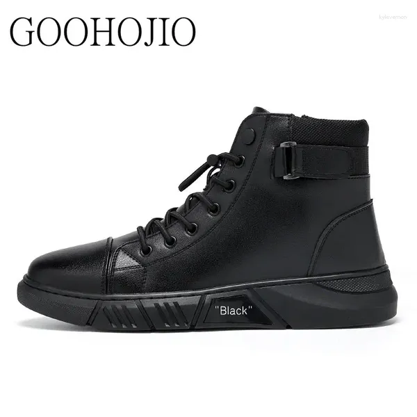 BOTAS HOMENS DE INVERNO DE WASHEMENTE MANTENDO A SNOW UNHO BRITÂNICO SAPATOS CASUAIS High Top High Top Non Slip Tornozelo