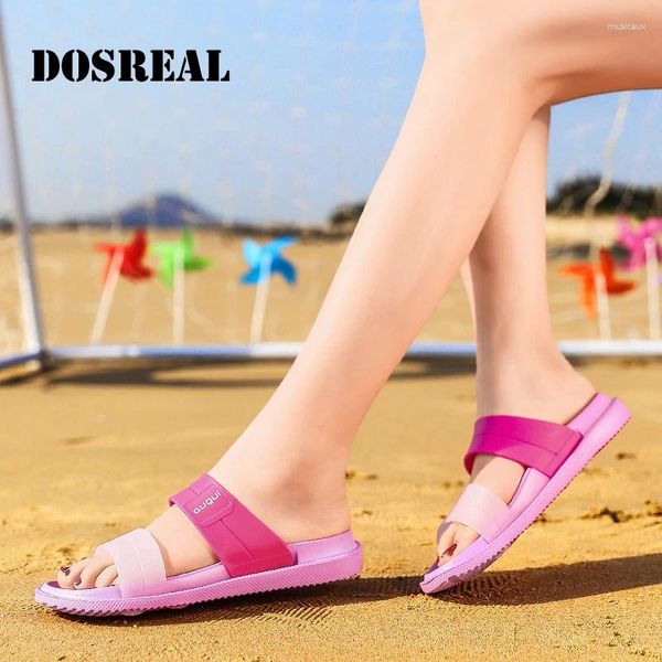 Terlik Dosreal Yaz Kadınlar Yumuşak Sole Banyo Banyo Slip Non Sligd Girl Beach Tatil Moda Ayakkabıları Jöle Sandals