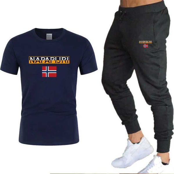 Men's Tracksuits Mens Clothing Primavera e outono Novo estilo Casual Sports Sports Mens Sweater solto e calça um conjunto com duas peças Y240508