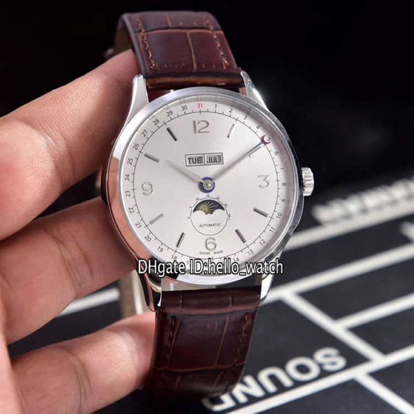 orologi marchi di lusso marchio economico Big data di Big U0112538 Fase Moon automatica White Automatic 0112538 Mens Watch Steel Case in pelle marrone 2291