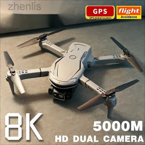 Drones V88 Drone 8k 5g GPS Profissional de alta definição fotografia aérea Obstáculo de câmera dupla Remote Dobring Airplane Gift Toy 5000M D240509