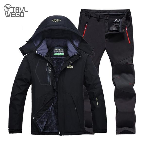 Trvlwego uomini abbigliamento da pesca impermeabile inverno vestiti da pesca calda da pesca da esterno da campeggio set di pantaloni 7168333