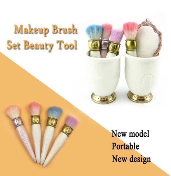 Produttore Direct Les Merveilleuss Laduree 4PCS Set di pennelli Simpazio Polke Polvel Makeup Quality8222762