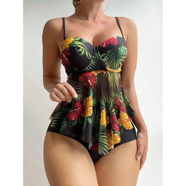 Designer Designer Bikini Set for Women Due pezzi Set di costumi da bagno dimagranti in vita alta Female Female Push Up Vintage Beachwear 240509