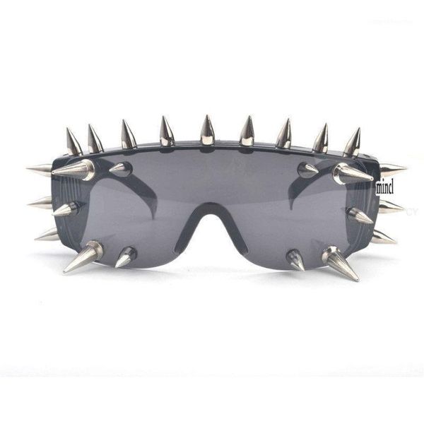 2020 Rivet Spike Decoration Hip Hop Homp Men Goggles Moda Mulher Stage Bar Party Sun Glasses FML1 2229