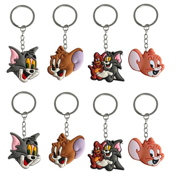 Andere Modeaccessoires Katzen und Mäuse Schlüsselbund für Kinderparty bevorzugt Keychains Girls Rucksack Shoder Bag Anhänger Charming Keyring Suita OTHBT