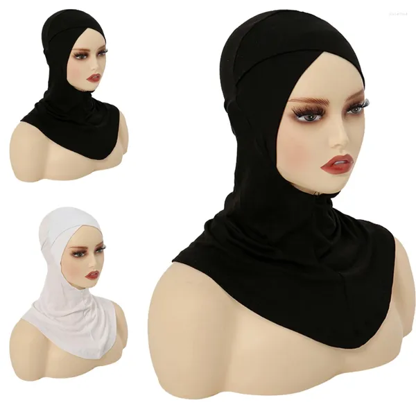 Roupas étnicas lison feminino de turbante algodão modal cruzado tampa de tampa de cabeceira mole de gorro interior subscraf hijab hijab lady quimio taps